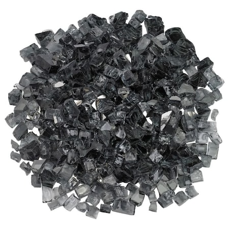 American Fire Glass 1/2 in Gray Reflective Fire Glass, 10 Lb Bag AFF-GRYRF12-10
